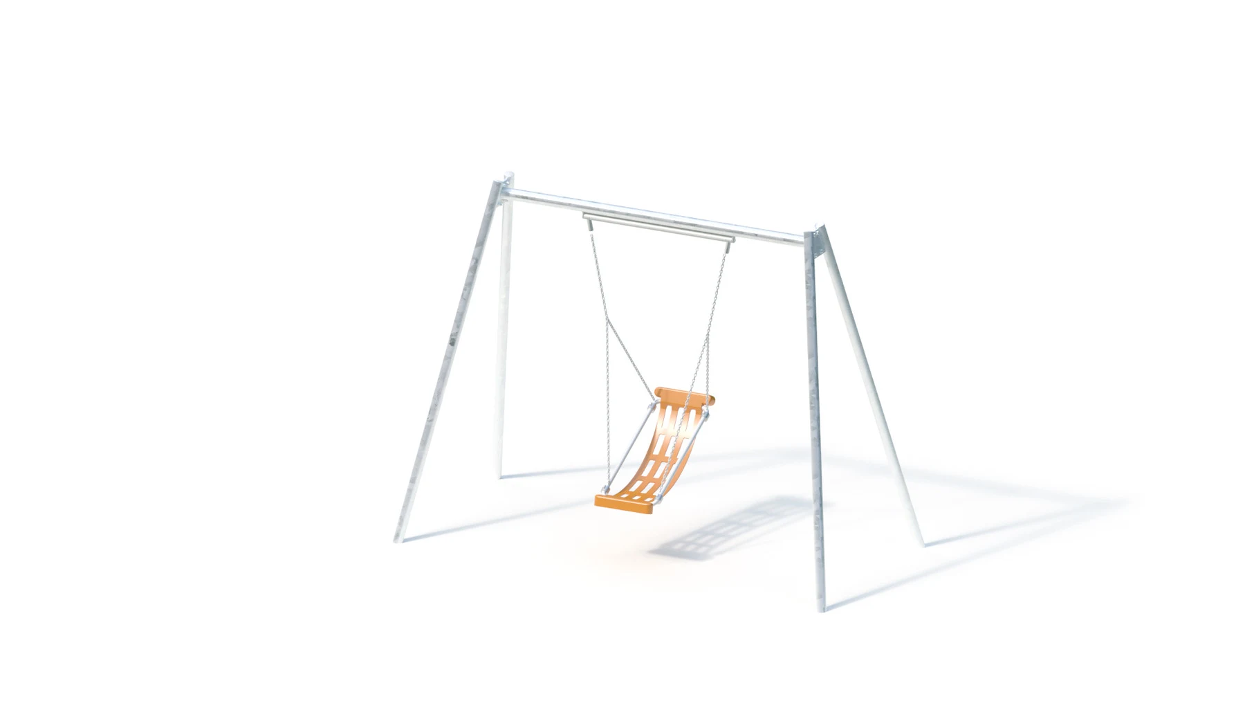 Anpassad gunga Butbro – gunghöjd 2,50 m, 1,75 × 3,70 m, förzinkat stål