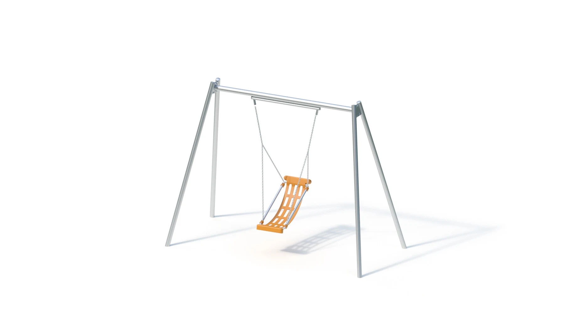 Anpassad gunga Butbro – gunghöjd 2,50 m, 1,75 × 3,70 m, rostfritt stål