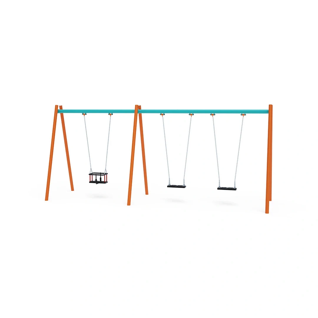 Dubbel gunga babysits Svedala 1,5 m, orange + turkos