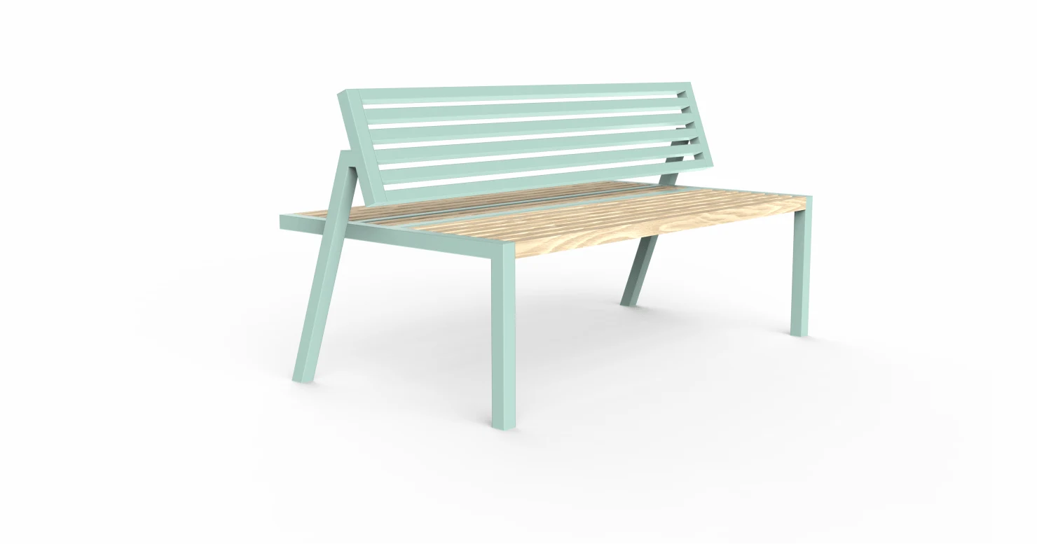 Dubbelsidig parkbänk Örslösa – 150 cm