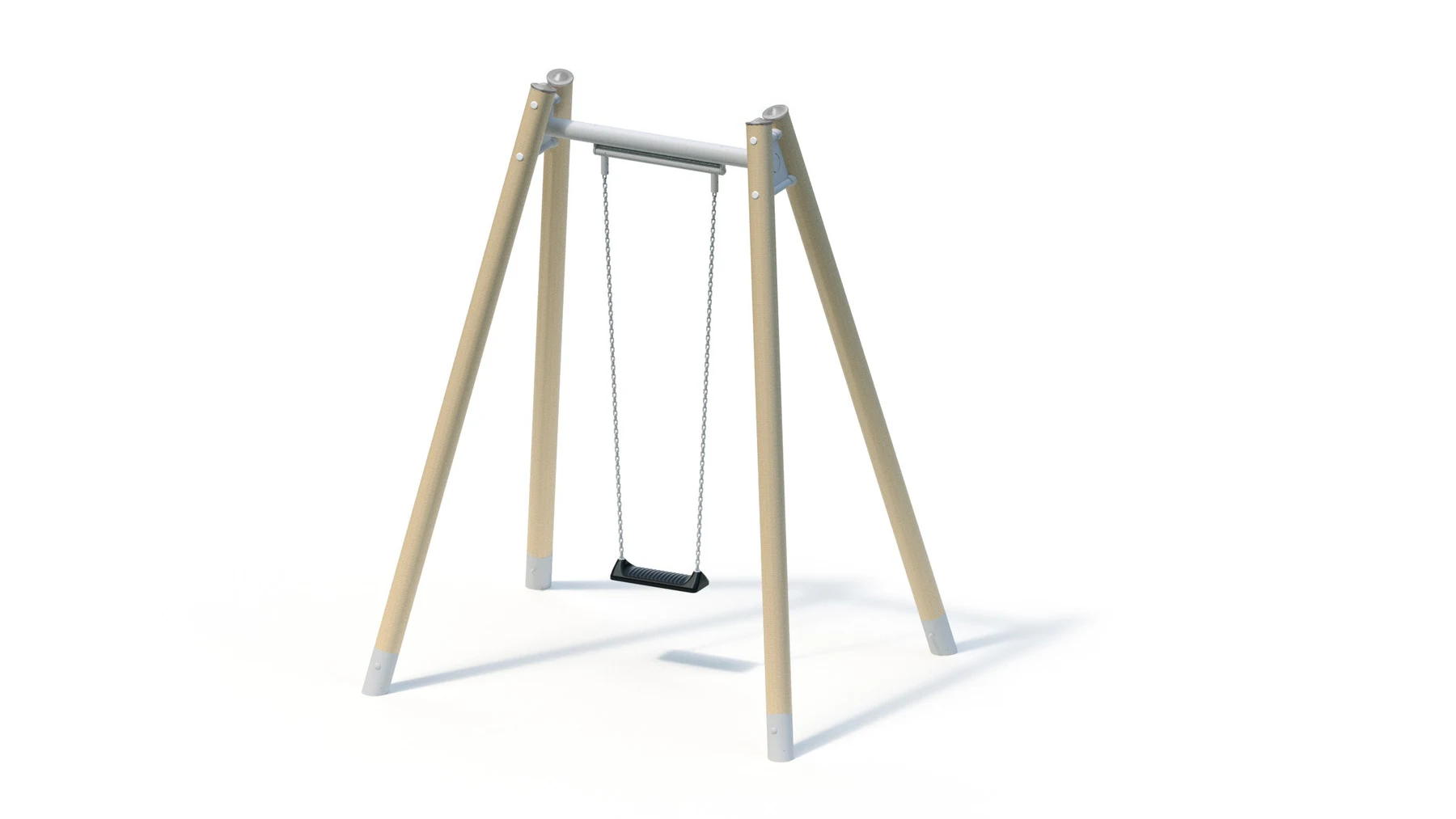 Gungställning Örbyhus – gunghöjd 2,50 m, 1,81 × 2,21 m, robiniastolpar