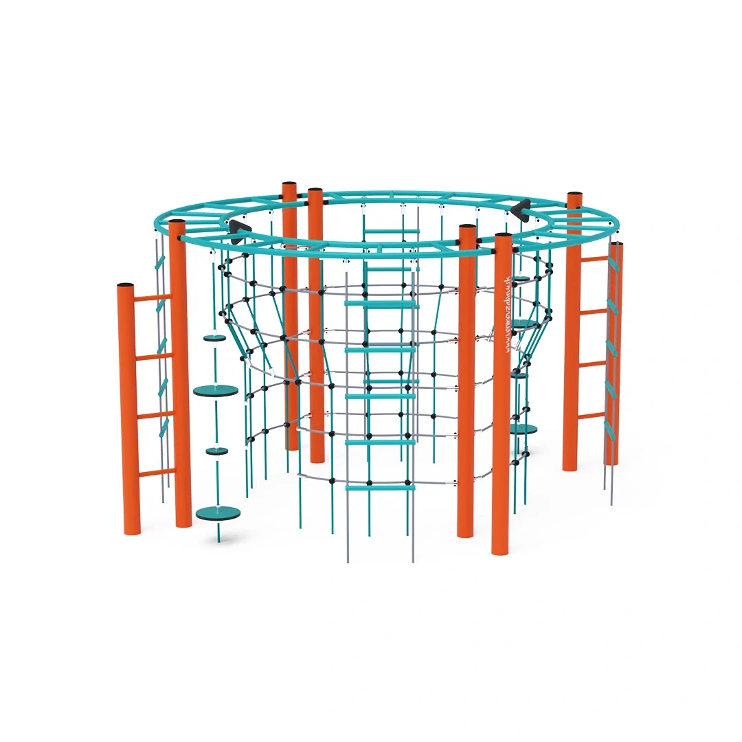 Klätterlek Strångsjö – längd 4 m, orange + turkos