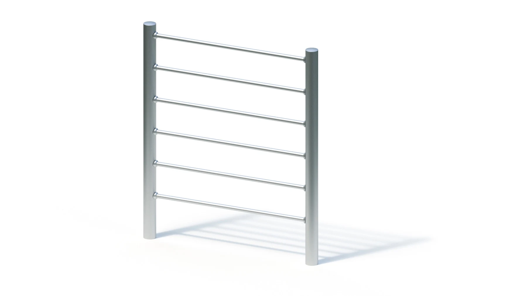 Klätterstege Botsmark – 1,71 × 0,12 m, rostfria stålstolpar Ø 114,3 mm