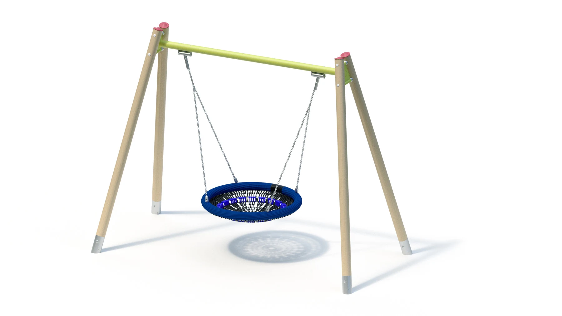 Kompisgunga Örbyhus – gunghöjd 2,50 m, 1,82 × 3,65 m, robiniastolpar