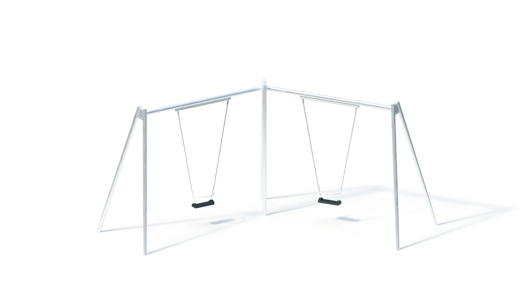Kontaktgunga Örbyhus – gunghöjd 2,50 m, 6,65 × 3,25 m, förzinkat stål