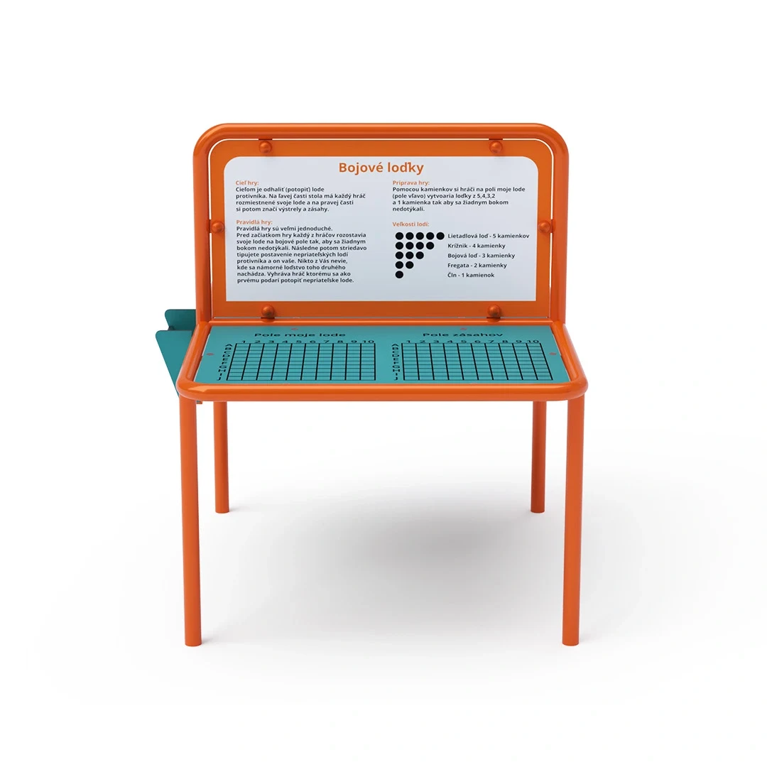 Lekbord Sparreholm – sänka skepp, orange + turkos