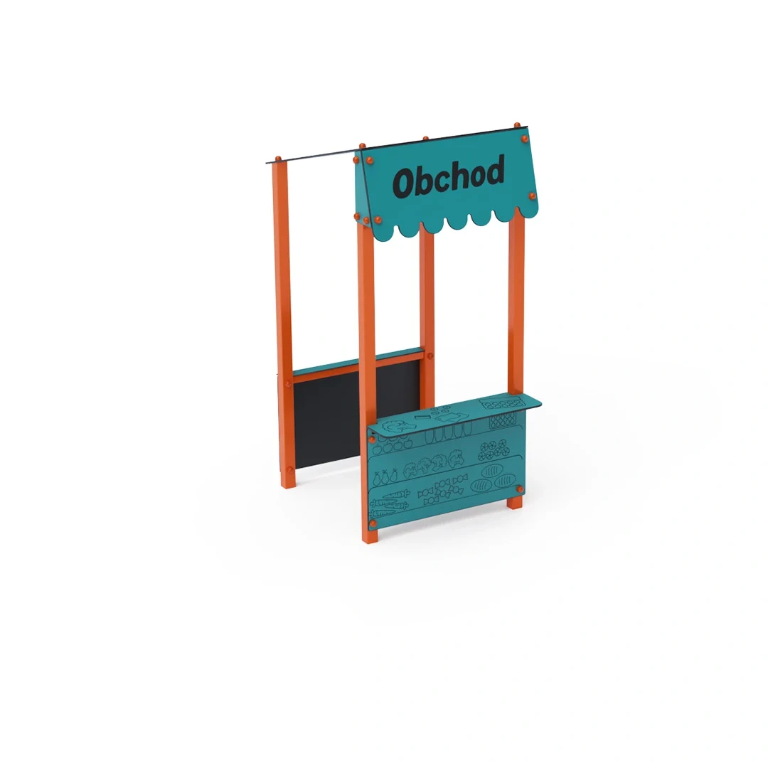 Lekhus Rosenlund – butik, orange + turkos