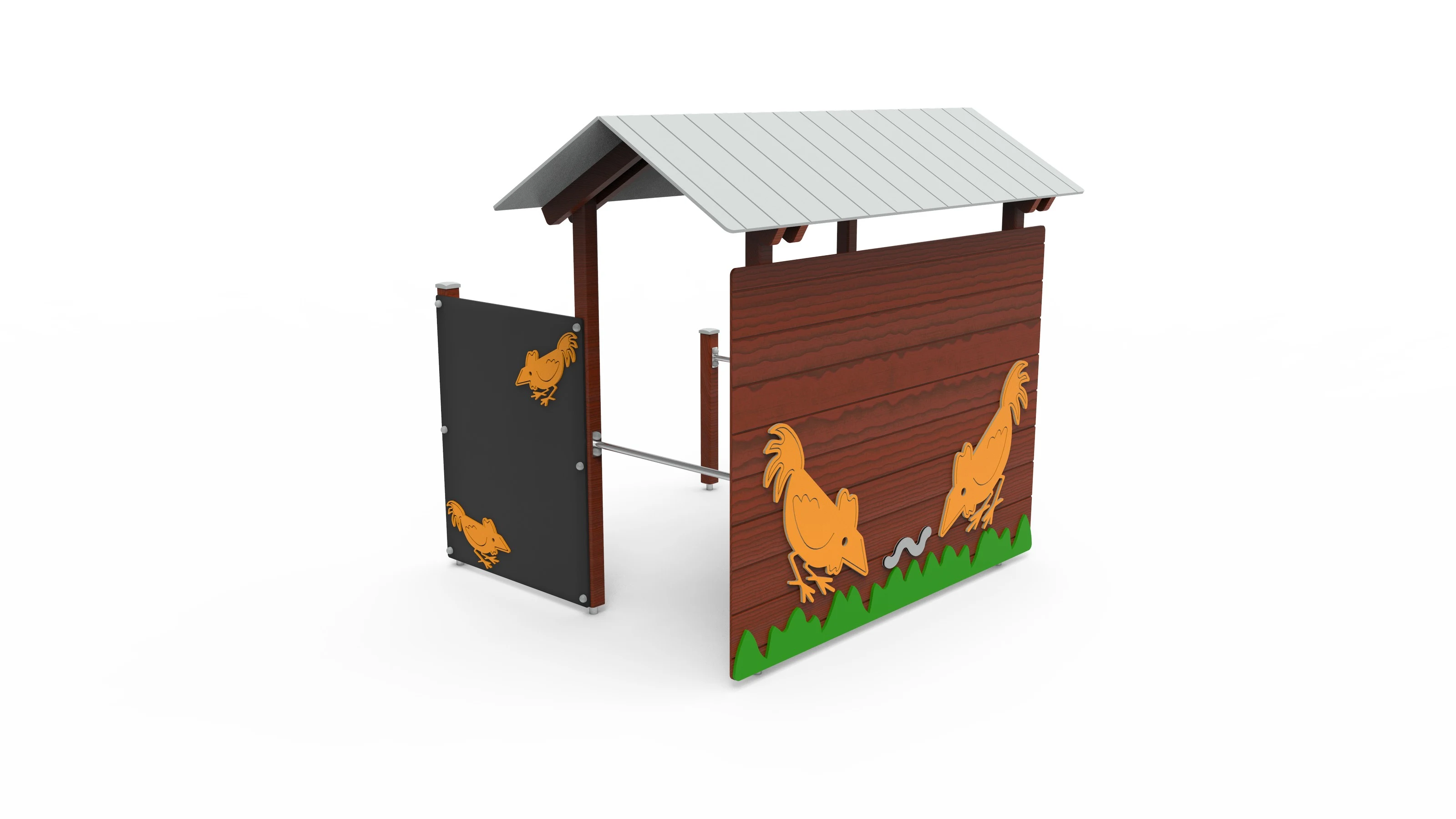 Lekhus Grängesberg – trä, hönshus