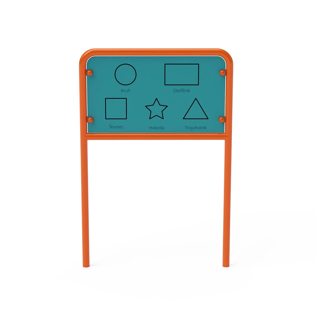 Lekpanel Sandslån – former, orange + turkos
