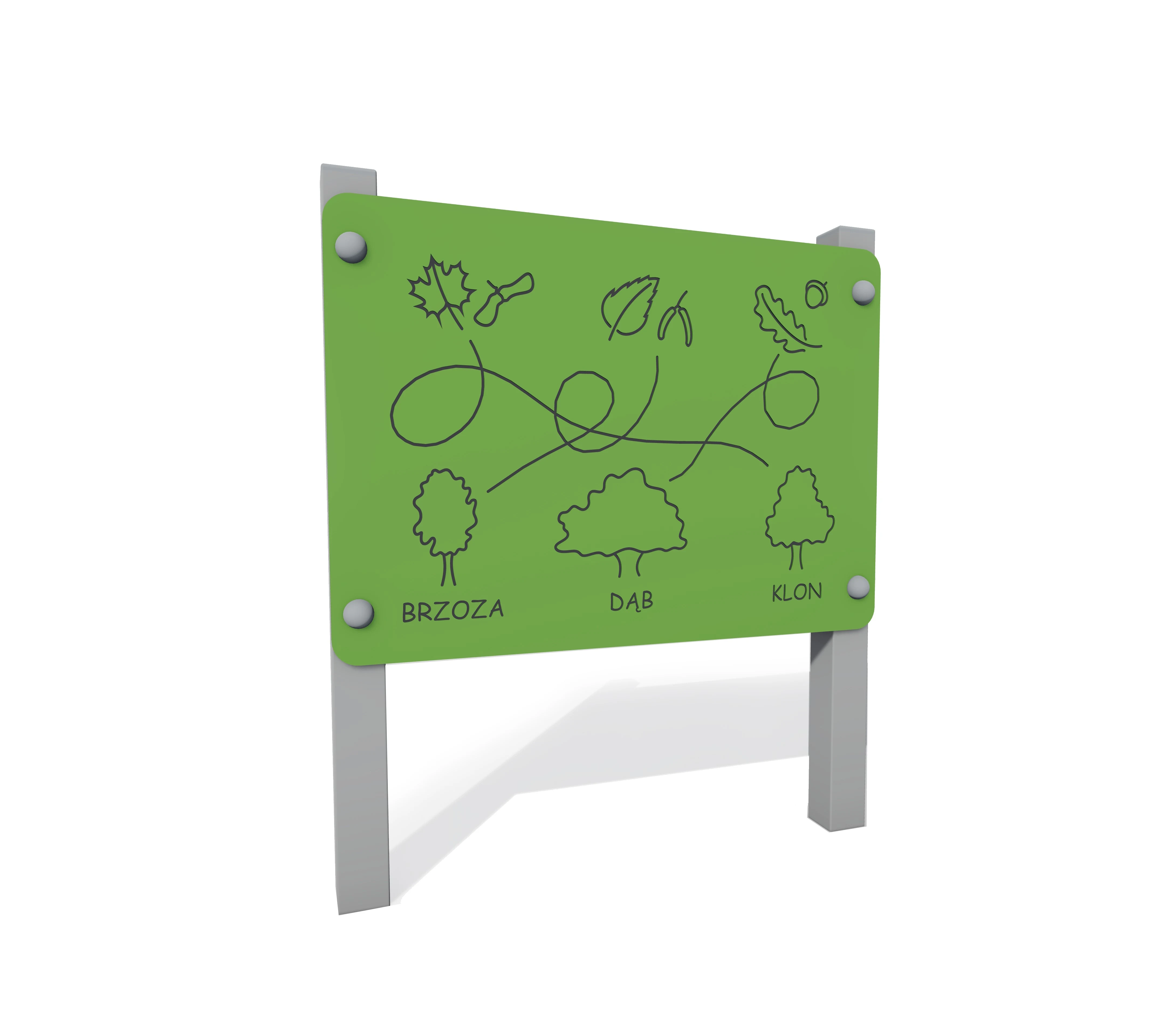 Lekpanel Matfors – metall, träd