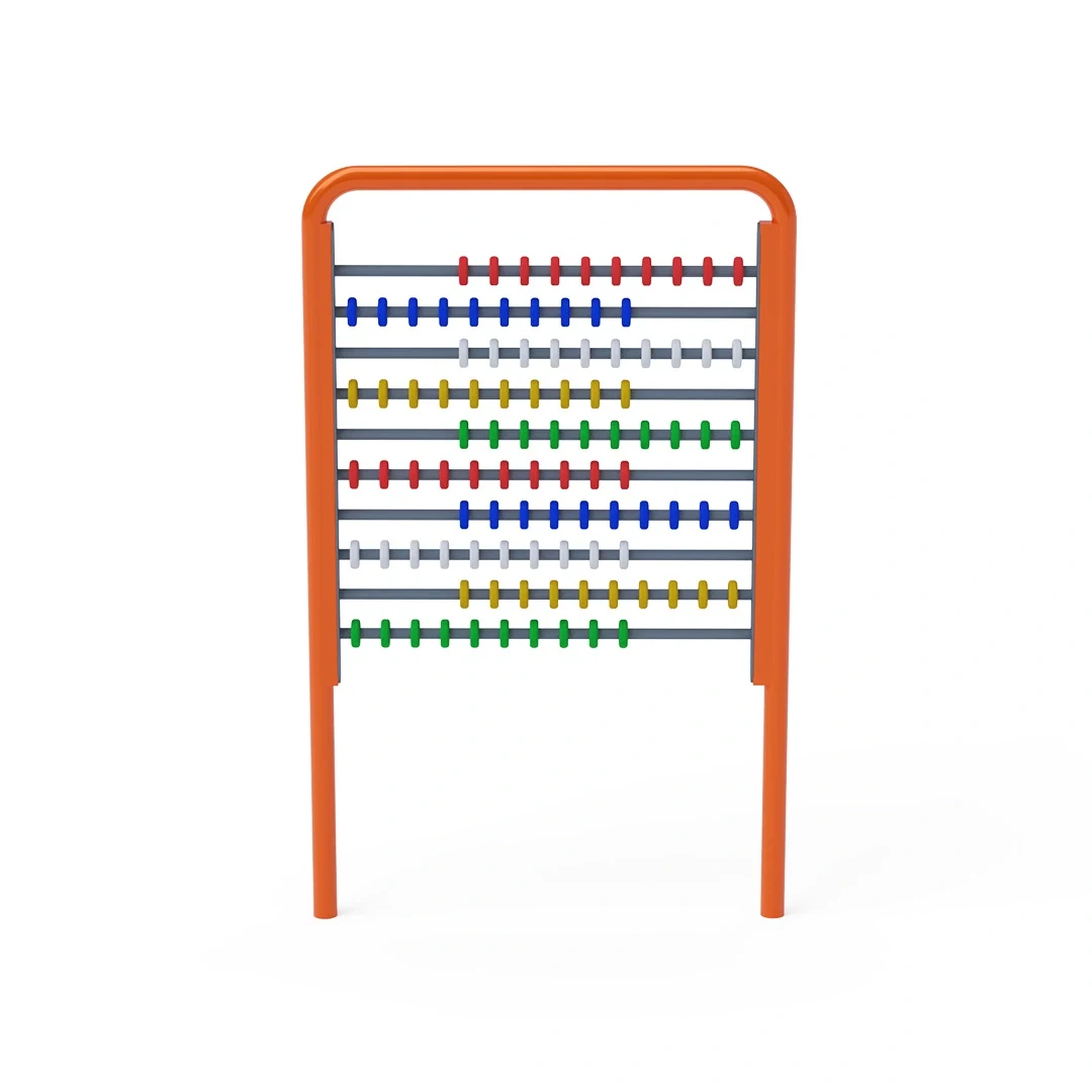 Lekpanel Snogeröd – med kulram, orange + turkos