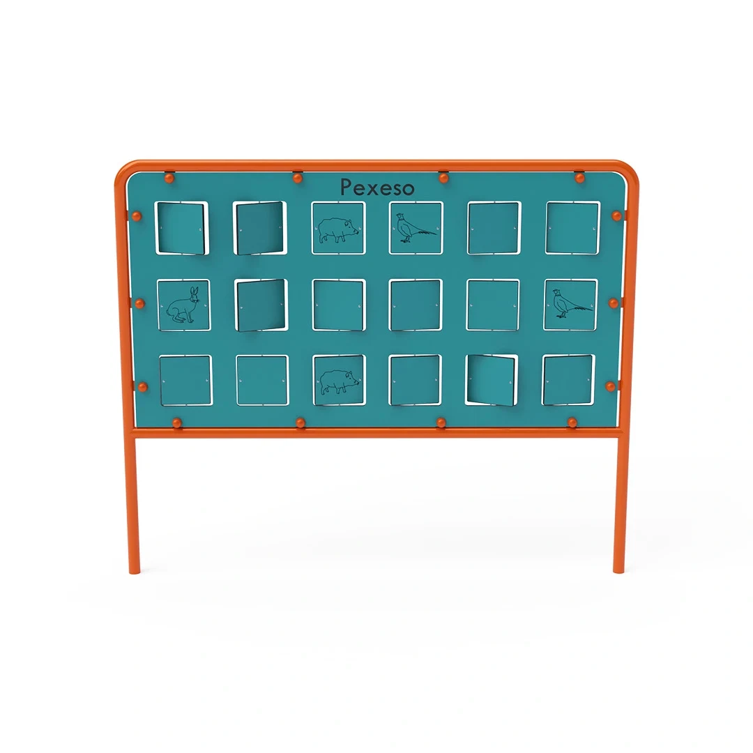 Lekpanel Solvarbo – memory, orange + turkos