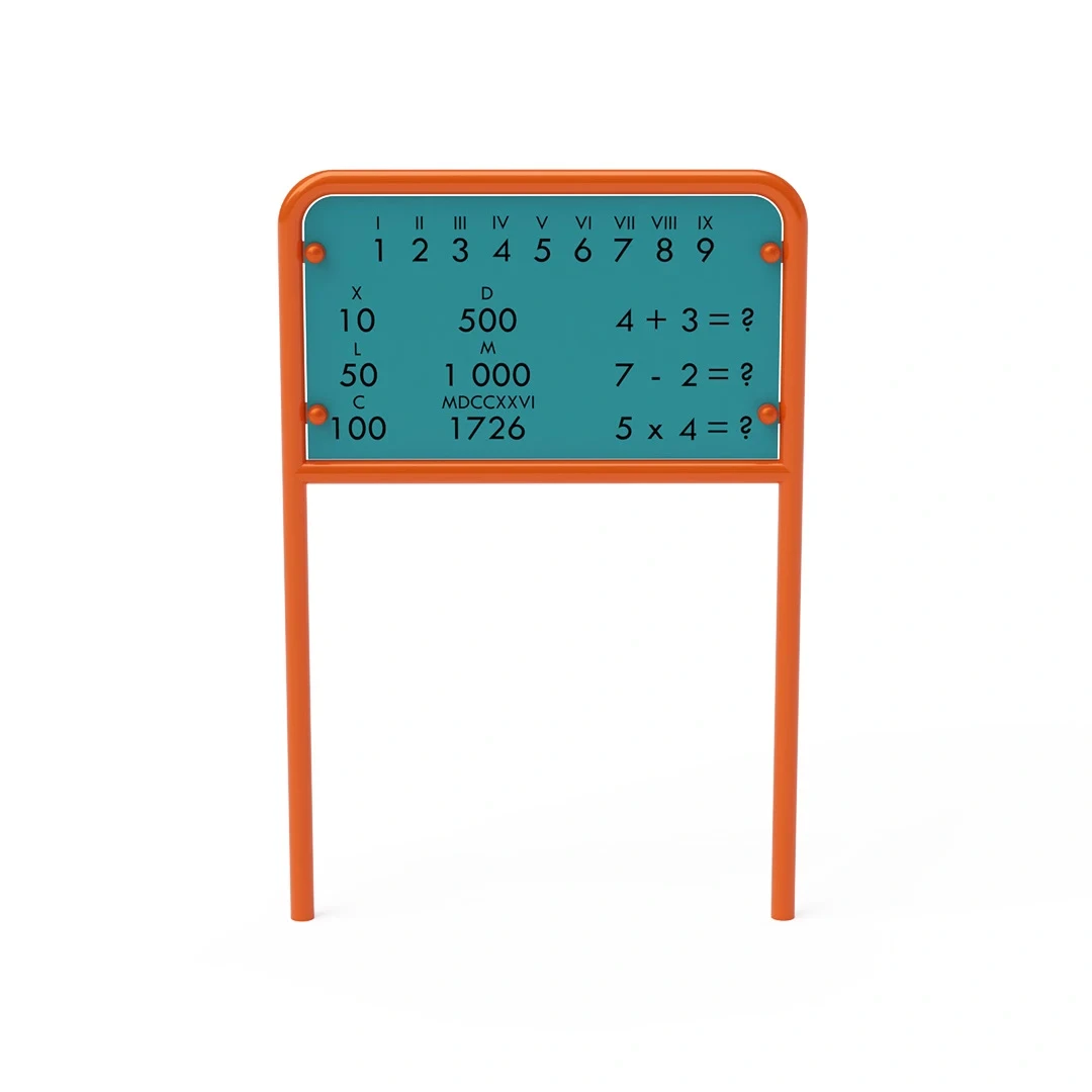 Lekpanel Sandviken – siffror, orange + turkos