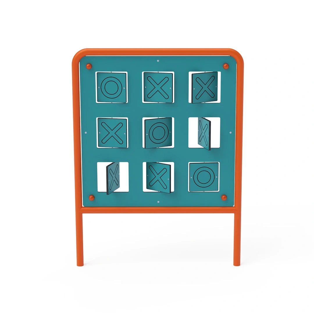 Lekpanel Snöveltorp – tre i rad, orange + turkos