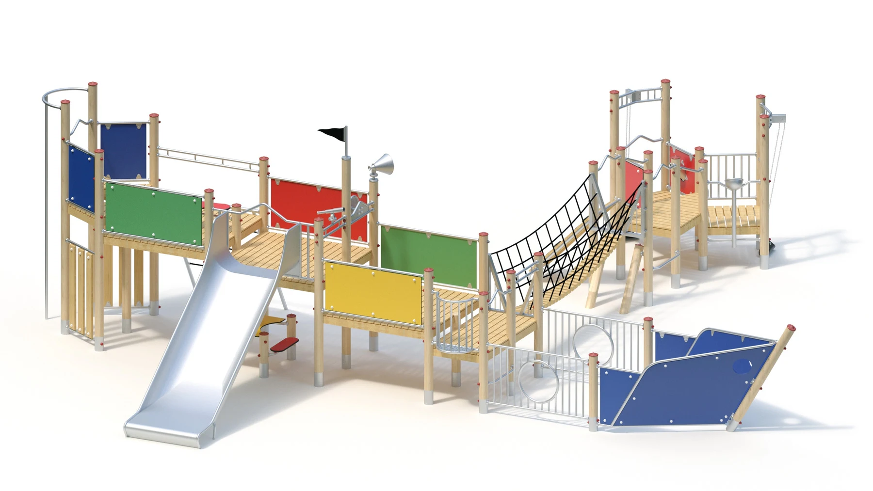 Lekskepp Barkarö – 10,90 × 10,70 m, robiniastolpar