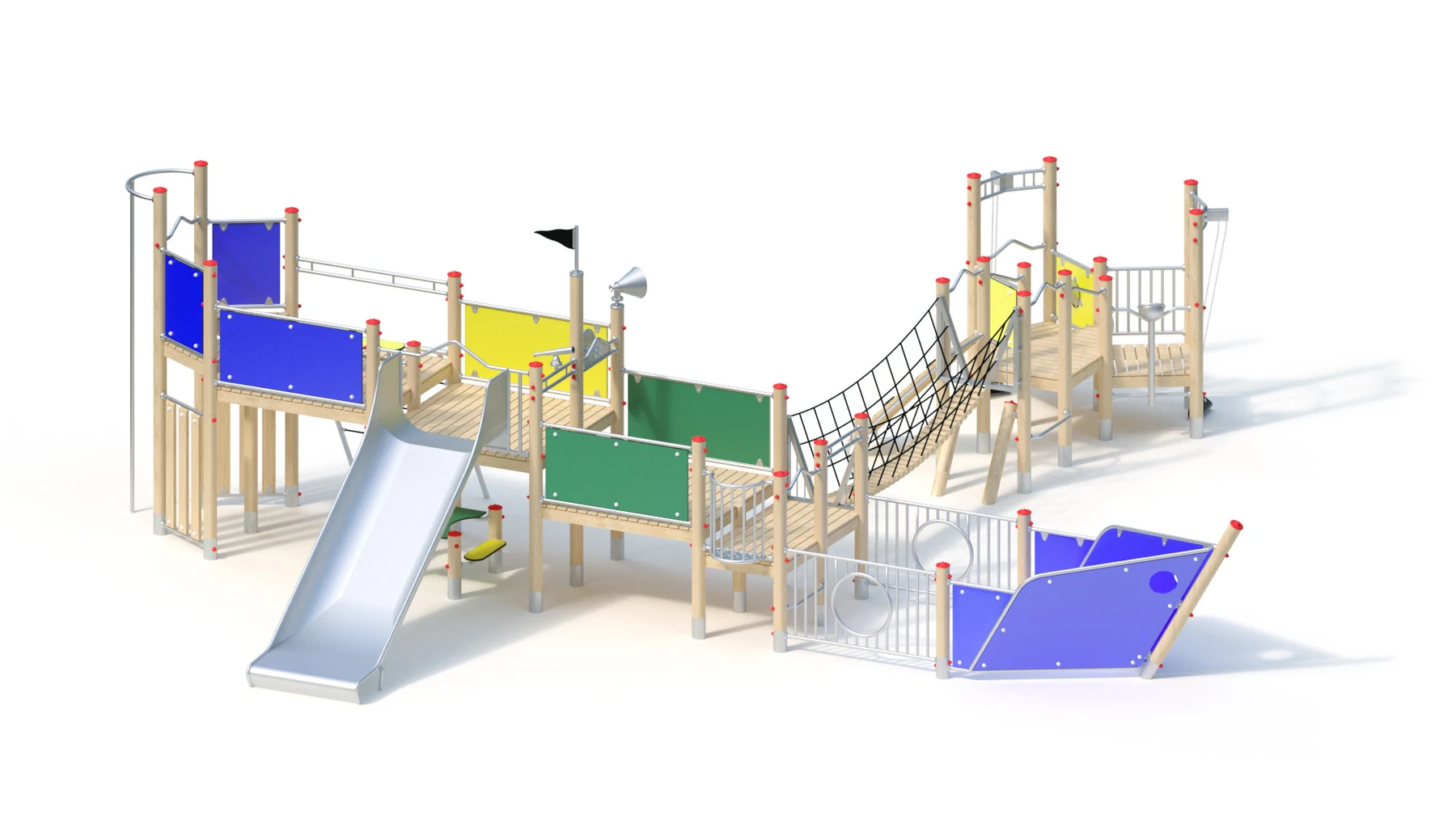 Lekskepp Barkarö – 10,90 × 10,70 m, robiniastolpar