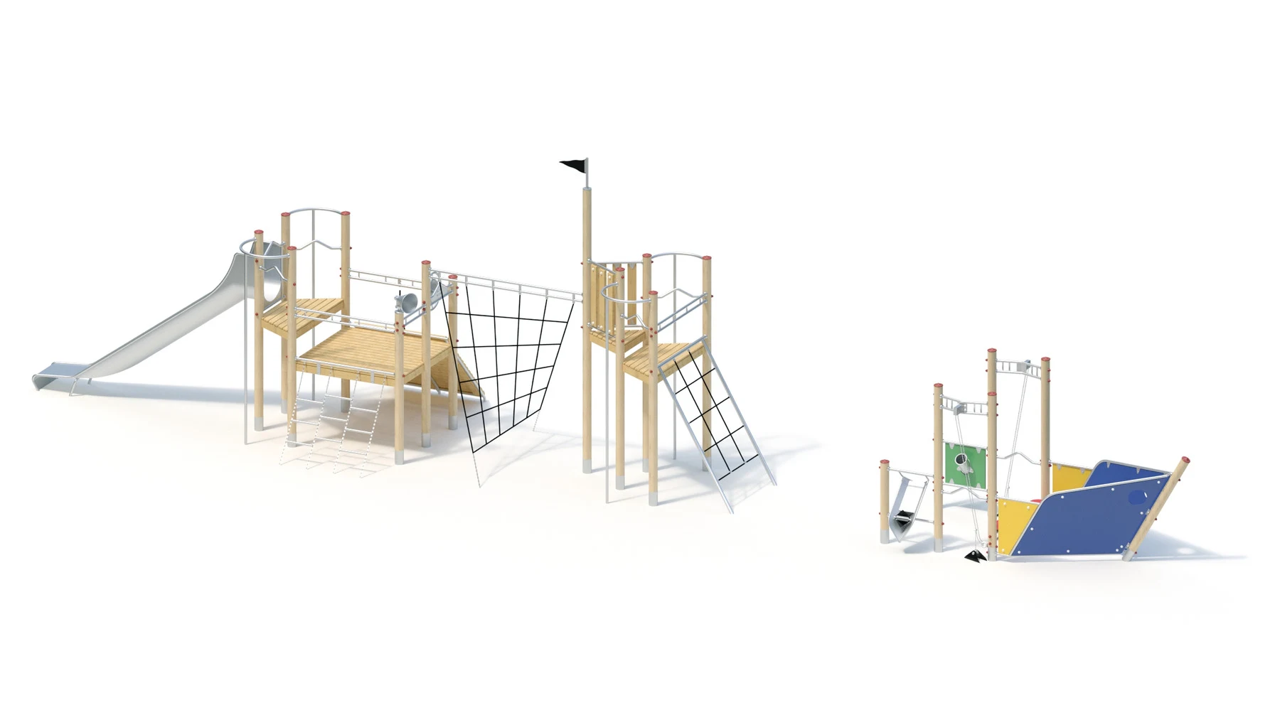 Lekskepp Barkarö – 17,10 × 3,70 m, robiniastolpar