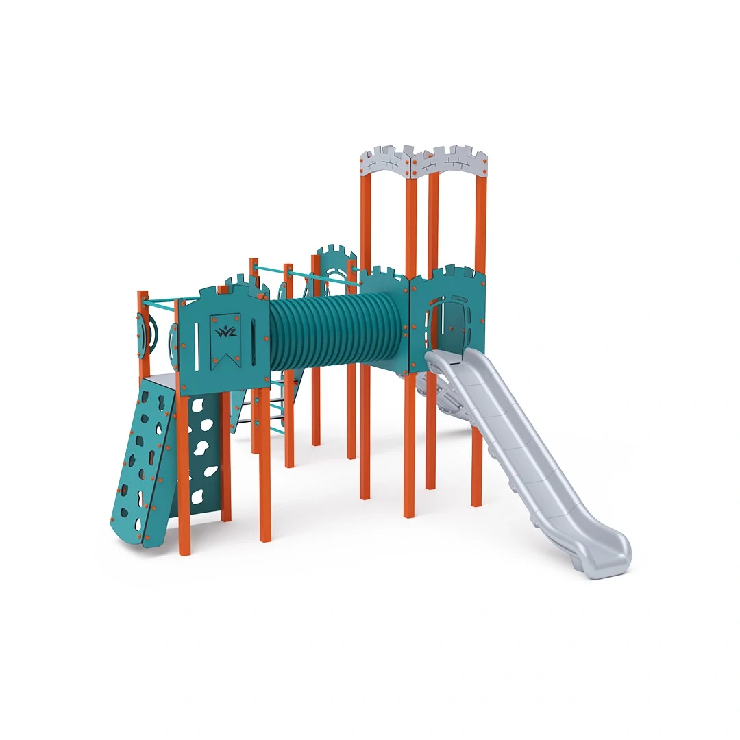 Lekställning Södertälje – med tunnel, orange + turkos