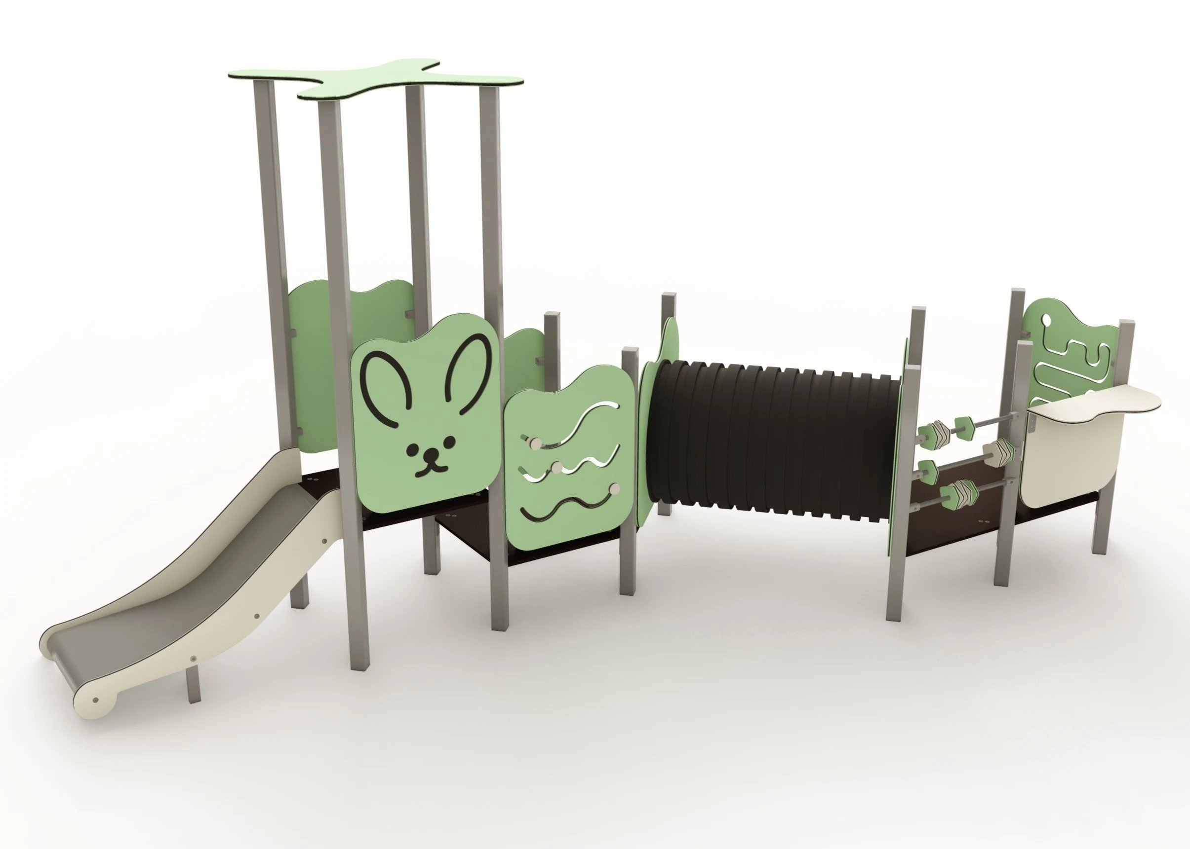 Lekställning Näsviken – metall och hdpe