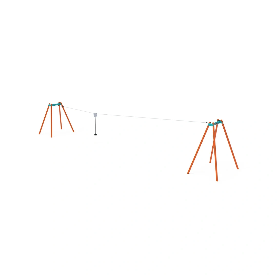 Linbana Stockamöllan – Kompakt, utan startplattform, orange + turkos