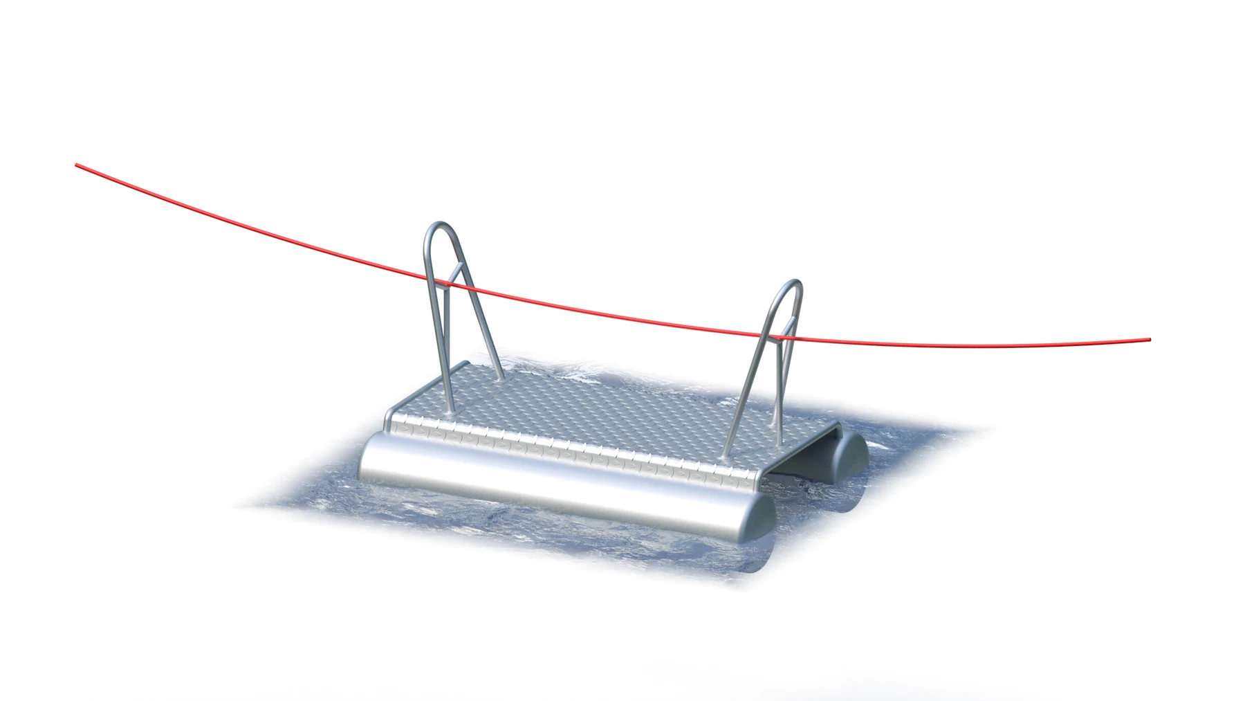 Linflotte Edsta – 2,20 × 1,40 m, ståldäck