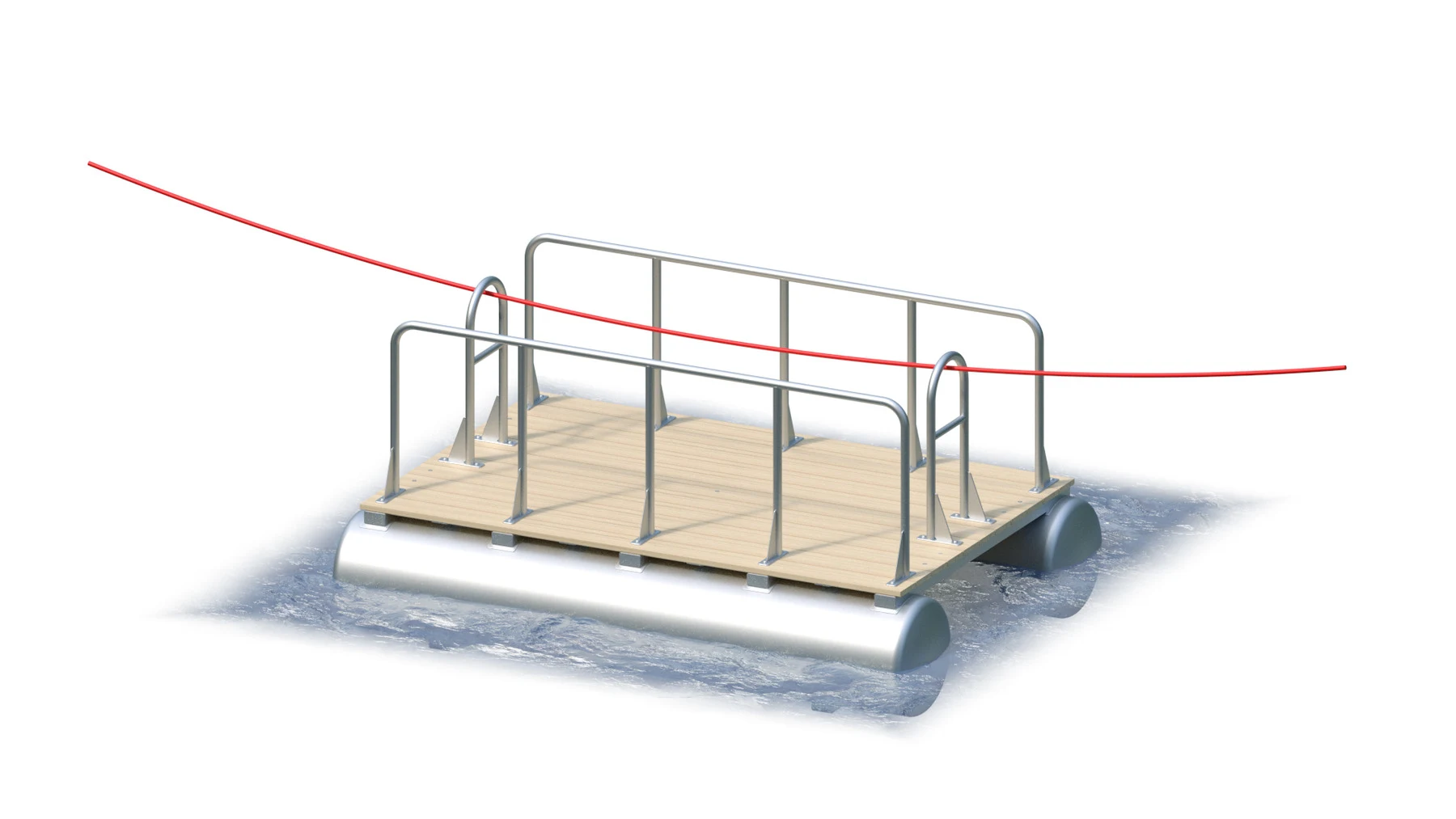 Linflotte Edsta – 2,75 × 1,90 m, trädäck