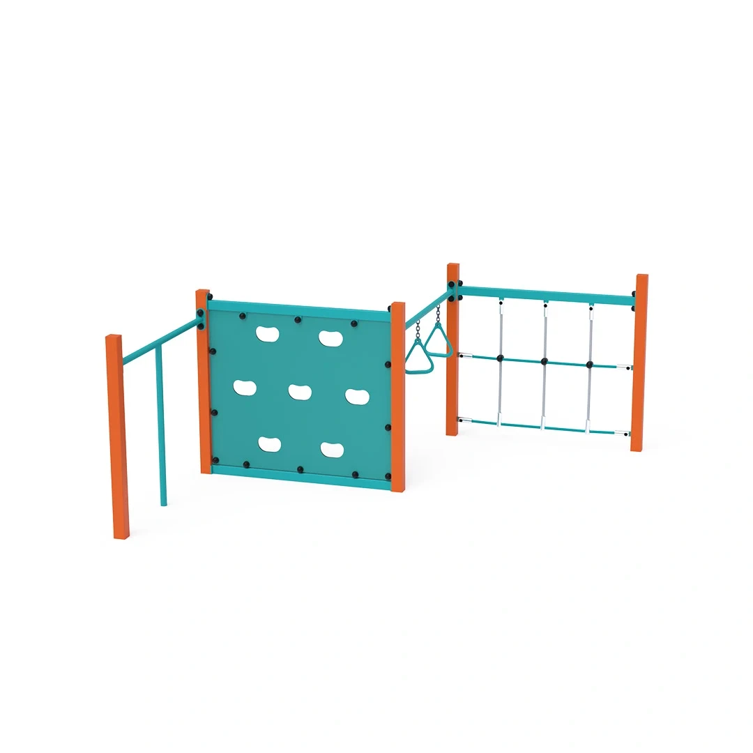 Minigym Surahammar – 3,2 × 0,9 m, orange + turkos