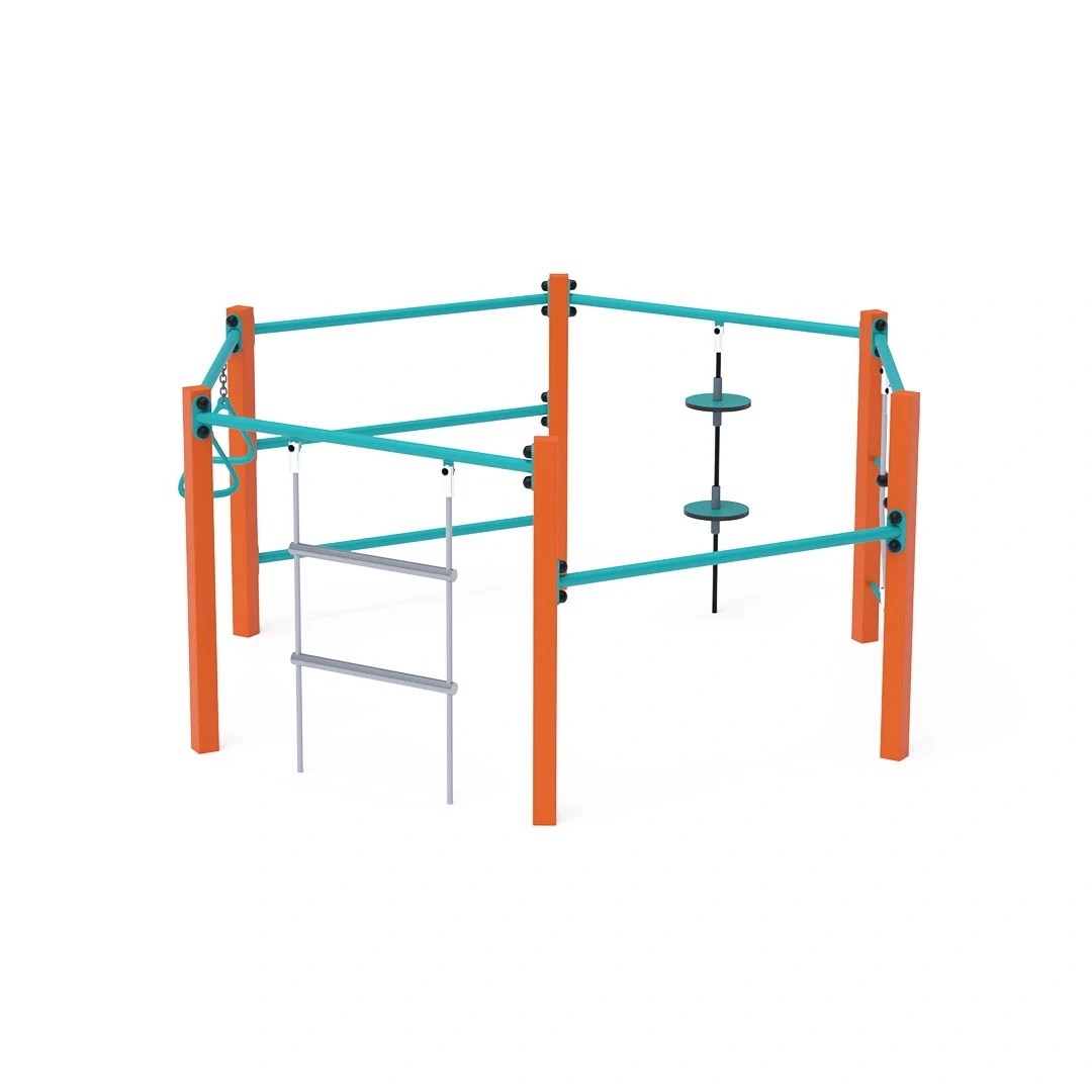 Minigym Svappavaara – med stege och ringar, orange + turkos