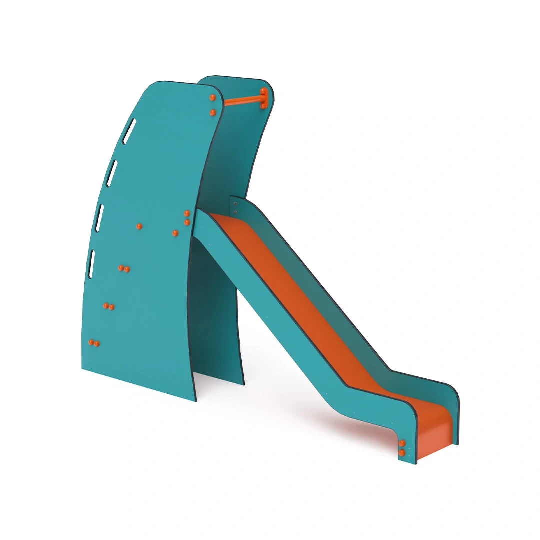 Minirutschkana Ramnäs – med trappa 1,0 m, orange + turkos