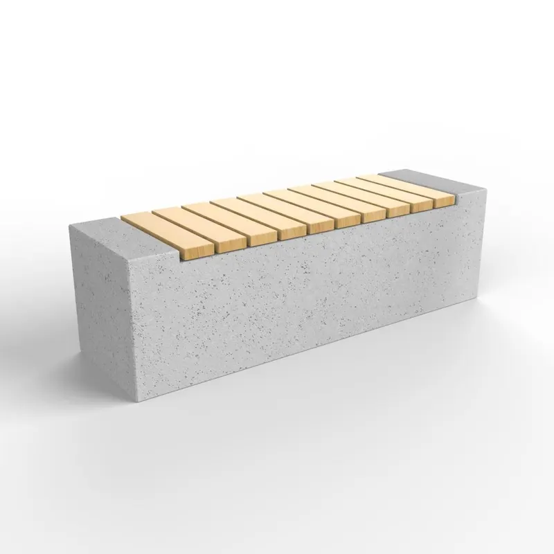 Betongbänk Bankeryd, med furusits, 1,5 m