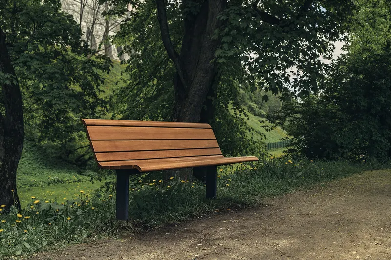 Parkbänk Blåsmark