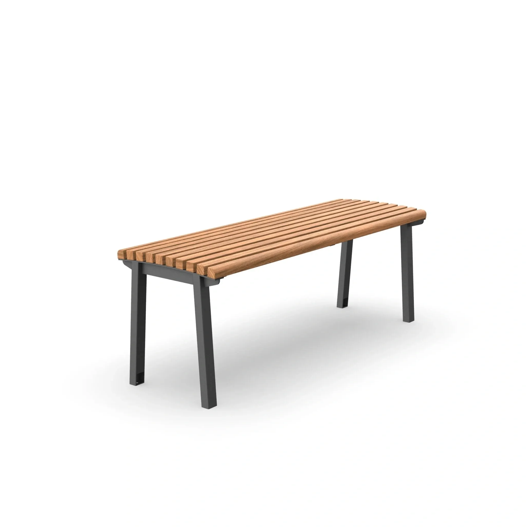 Parkbänk Brantevik utan ryggstöd, 120 cm, ribbprofil 30 × 30 mm