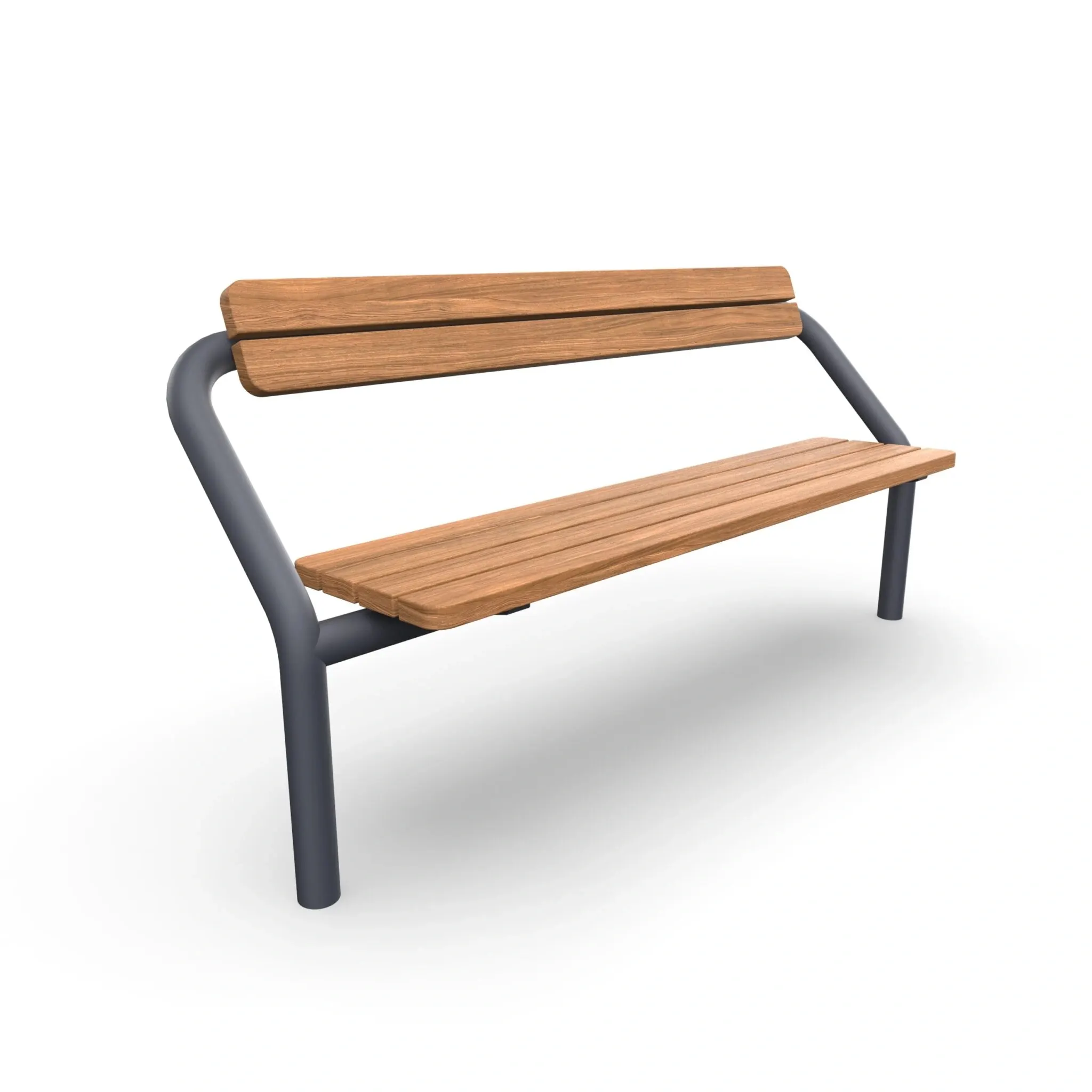 Parkbänk Ekerö med ryggstöd, 170 cm