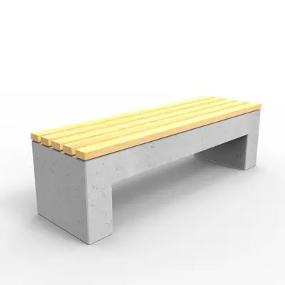 Betongbänk Gränna, med furusits, 1,5 m