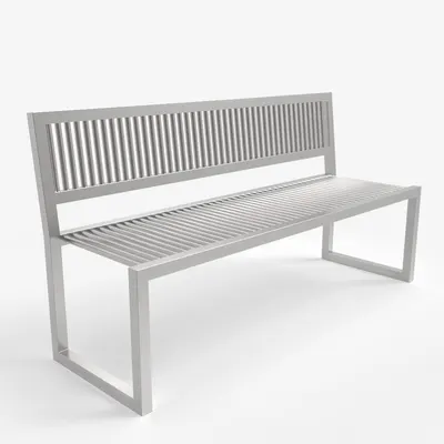 Parkbänk Ödeborg med ryggstöd
