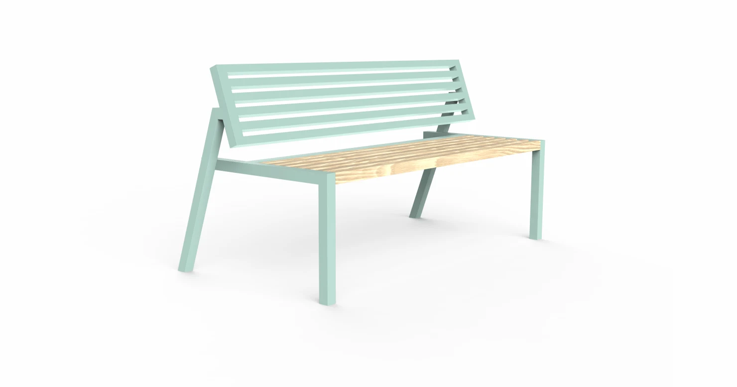Parkbänk Örslösa med ryggstöd – 150 cm