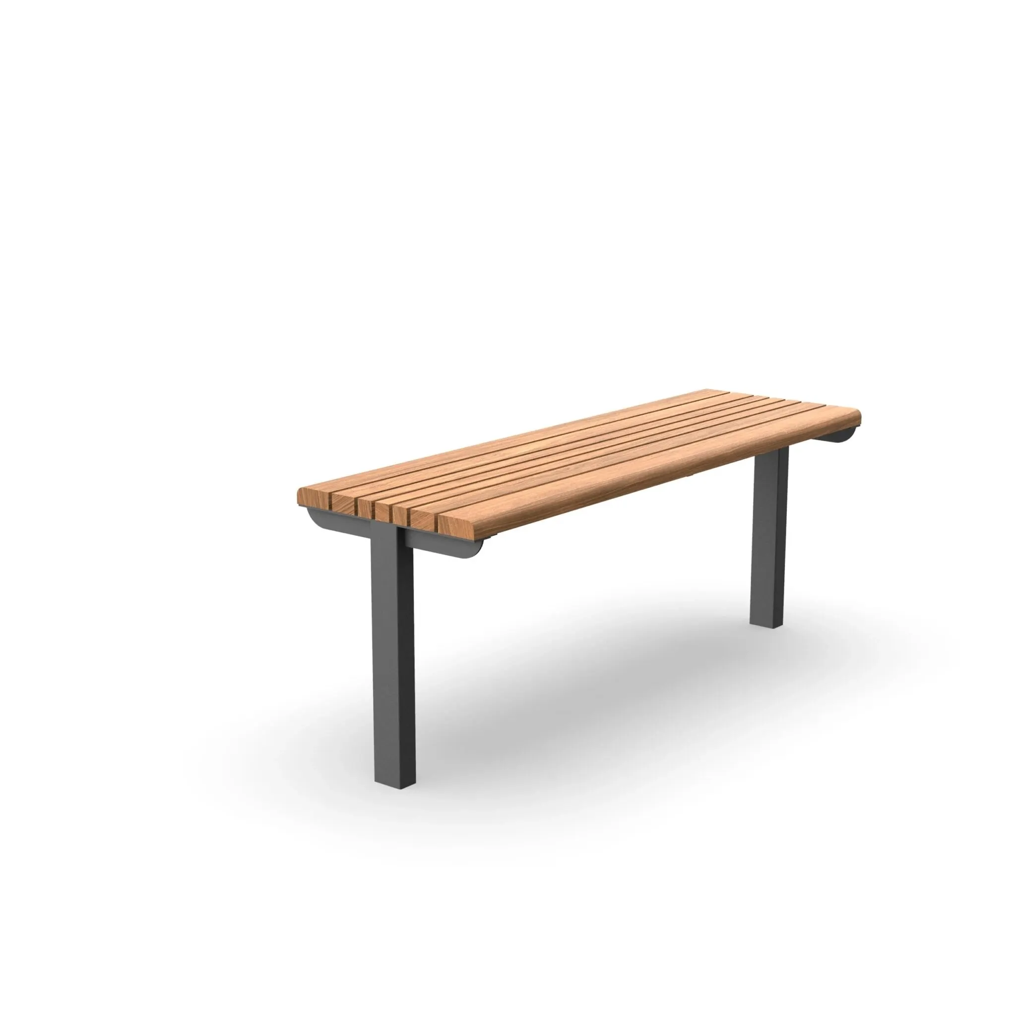 Parkbänk Särö Enkel utan ryggstöd, 120 cm