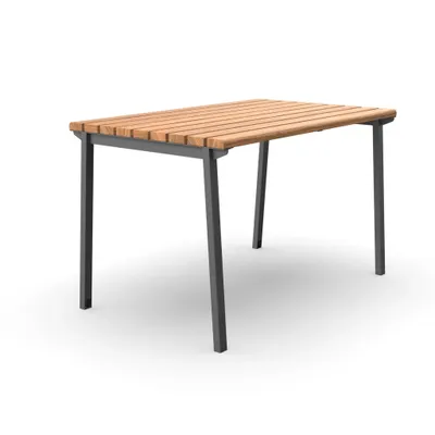 Parkbord Brantevik, 120 cm, ribbprofil 30 × 30 mm