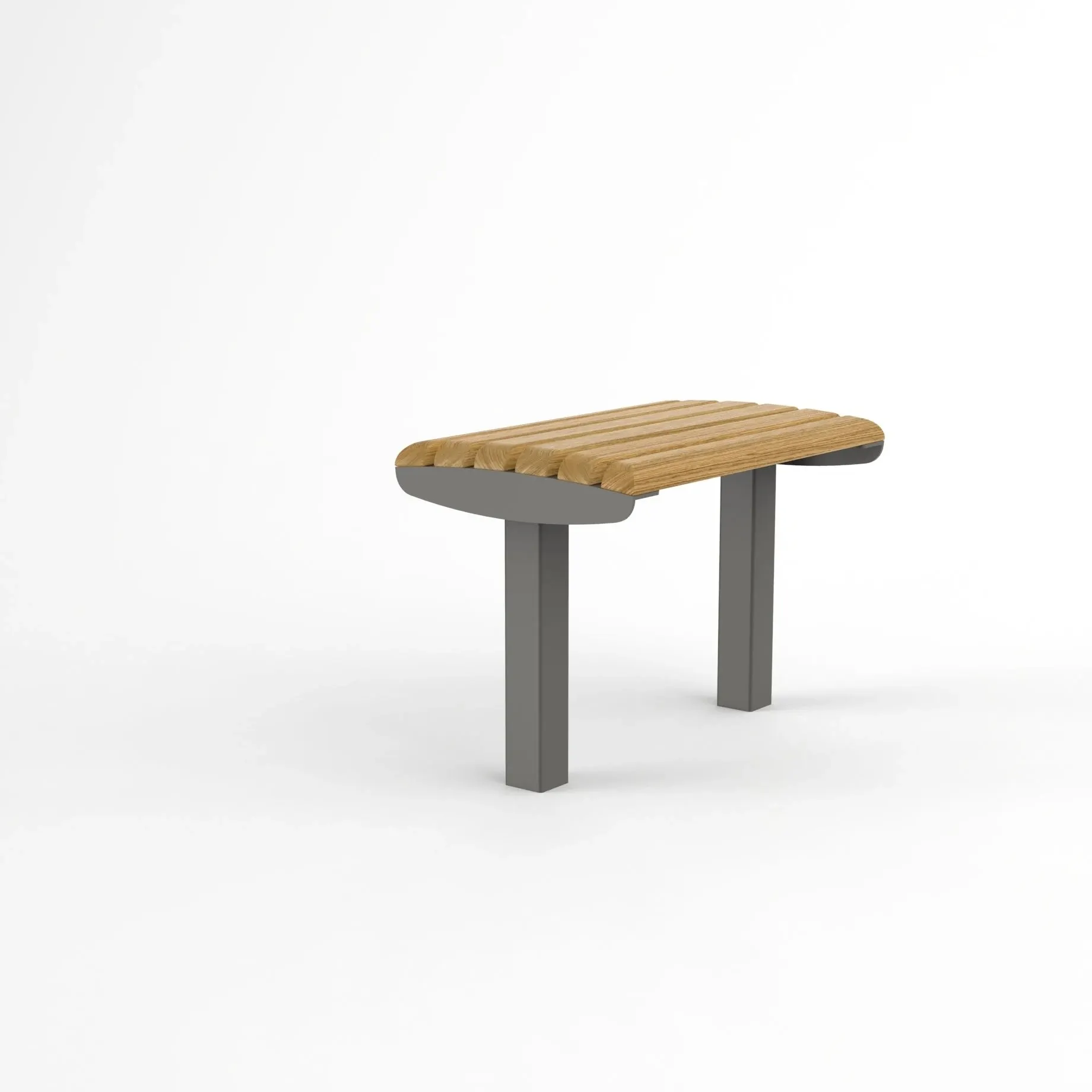 Rak parkbänk Ljungskile utan ryggstöd, 60 cm