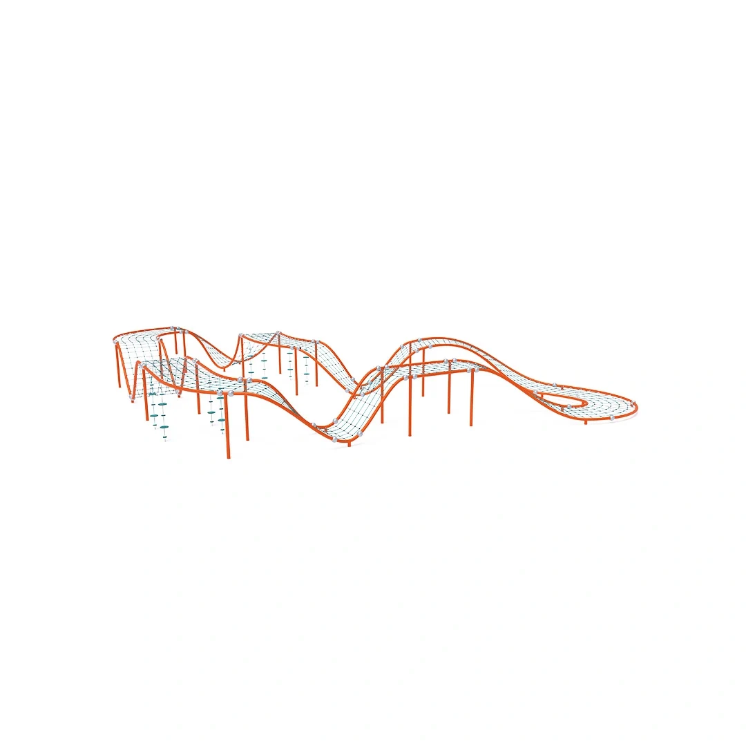Repbana Ställdalen – 19 × 20,4 m, orange + turkos