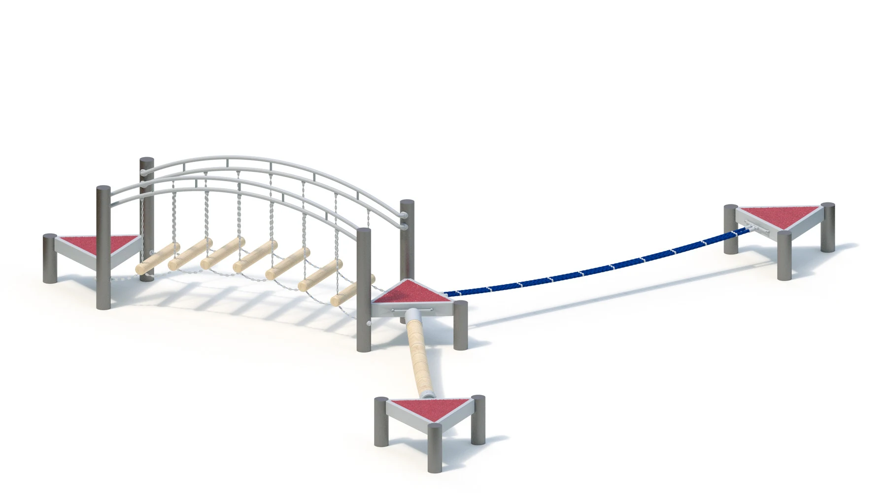 Repklätteranläggning Eggby – rostfria stålstolpar, 6,60 × 5,55 m