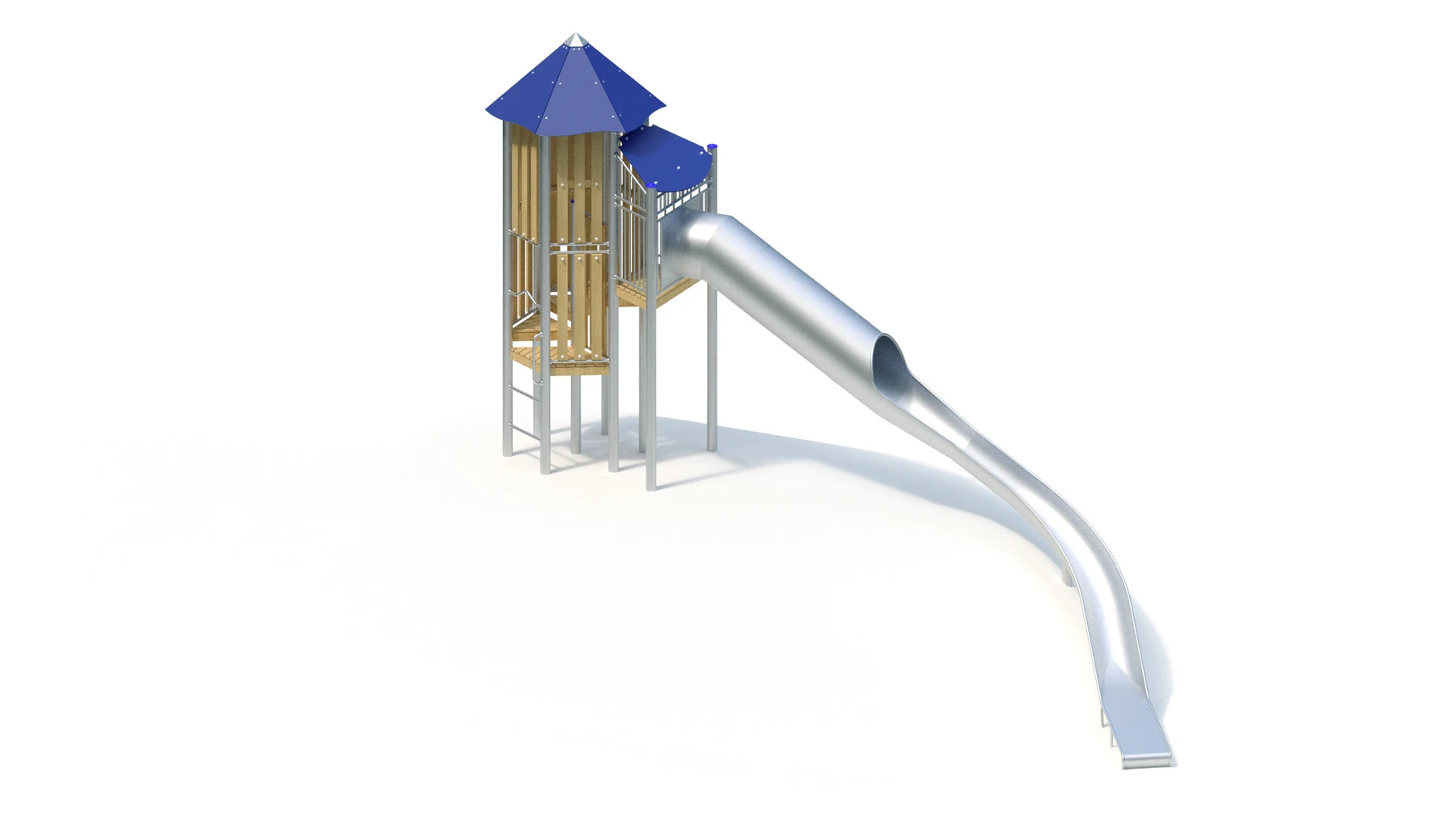 Rutschkanetorn Björboholm – 10,30 × 4,41 m, rostfria stålstolpar