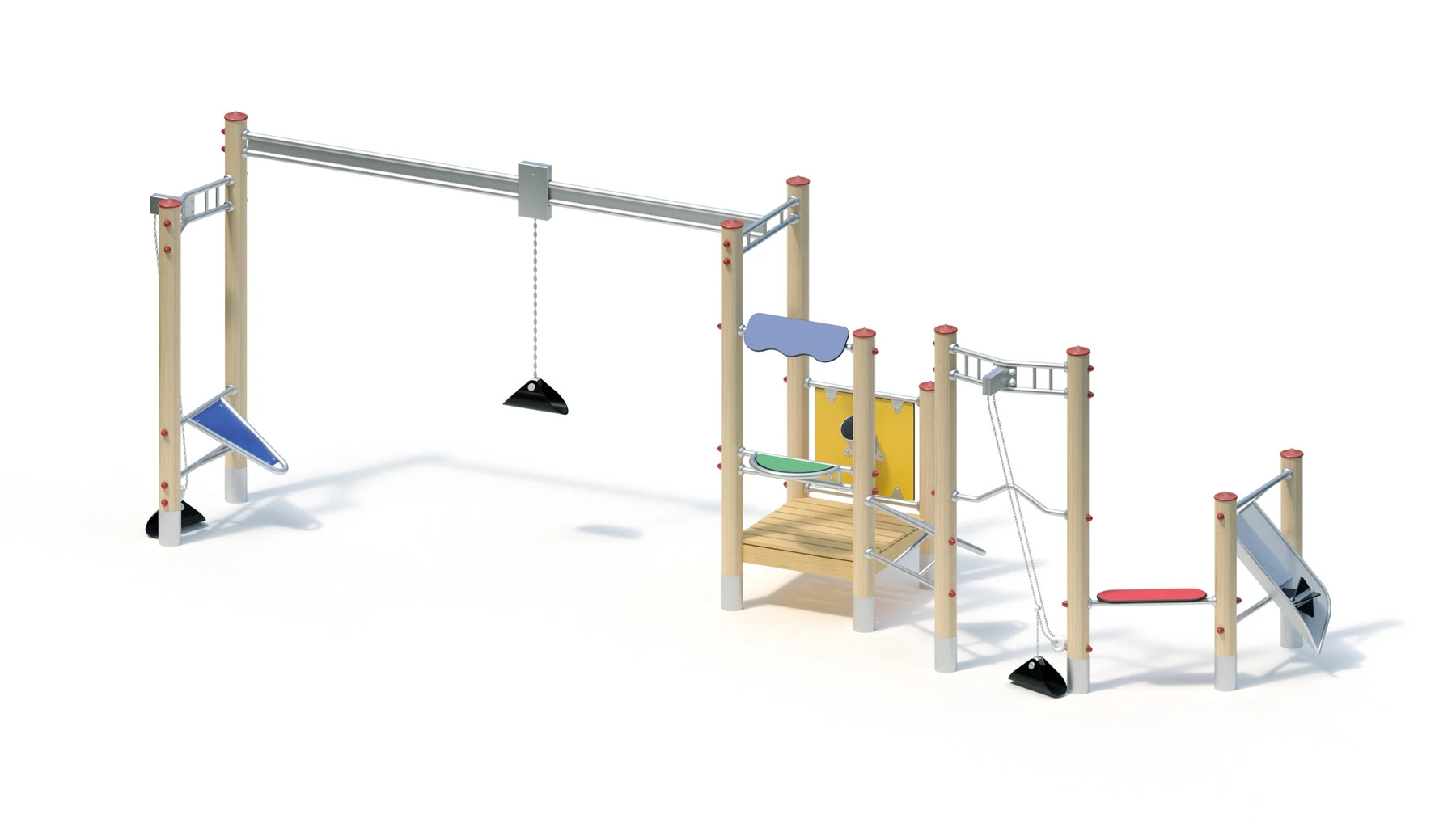 Sandlekstation Björke – 6,86 × 1,86 m, robiniastolpar