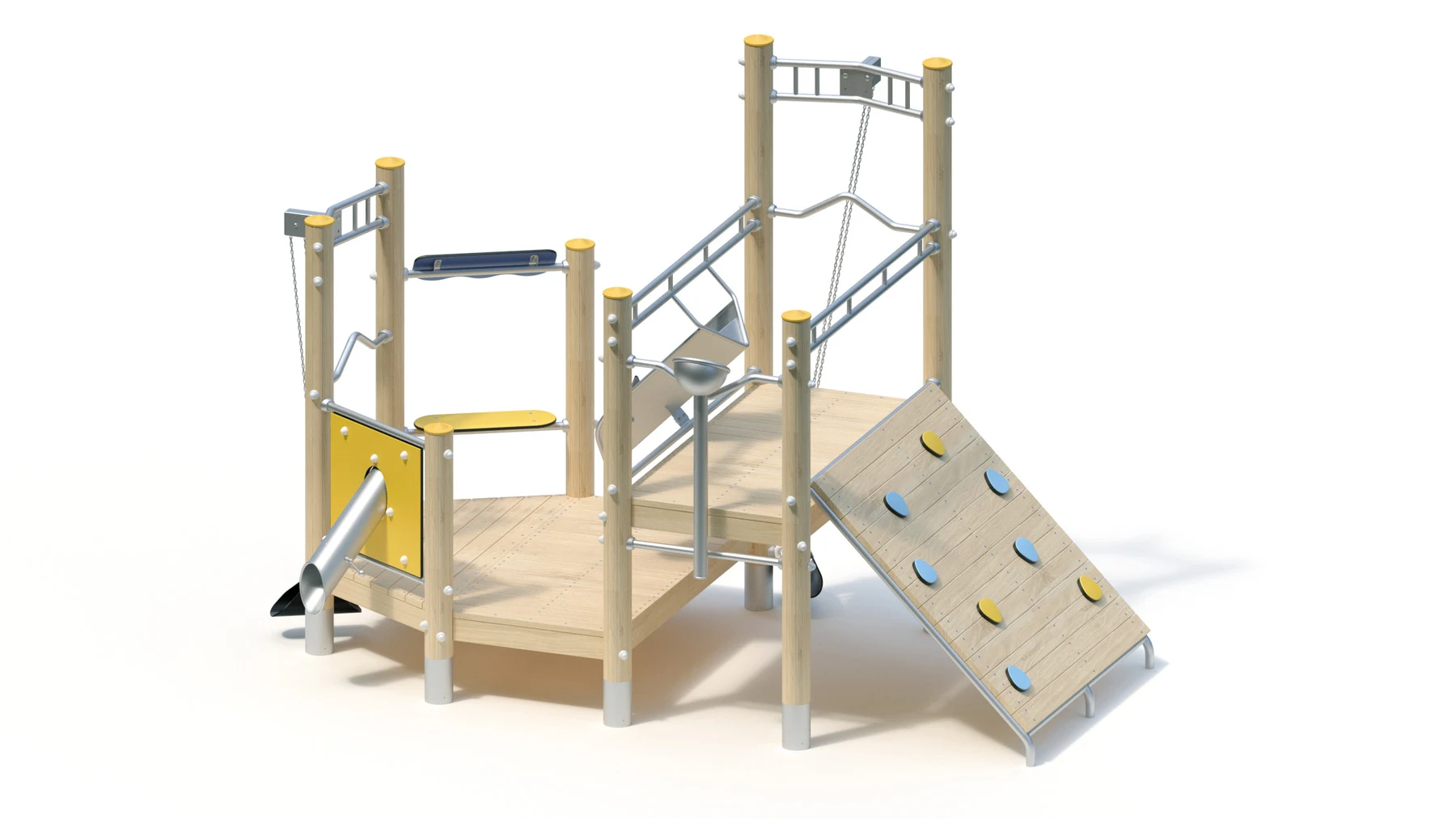 Sandlekstation Bredbyn – 3,62 × 2,09 m, robiniastolpar