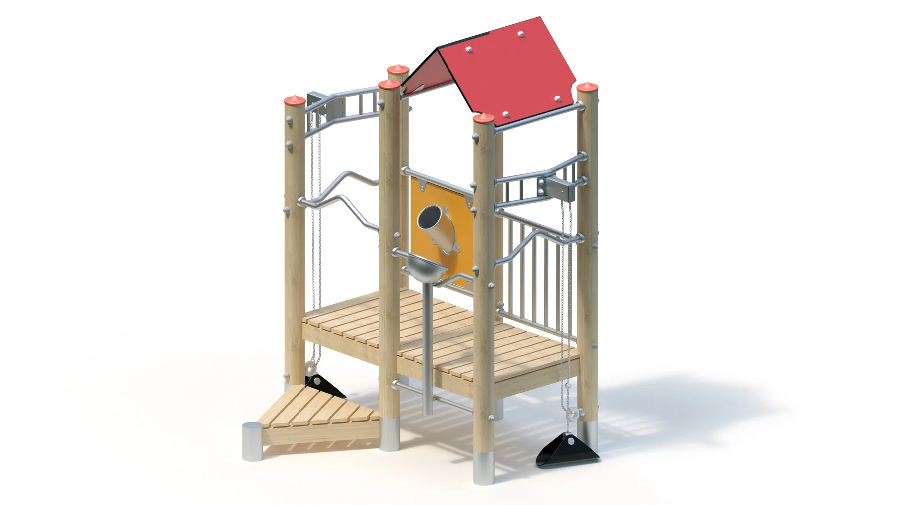 Sandverk Aspås – 2,35 × 1,95 m, robiniastolpar