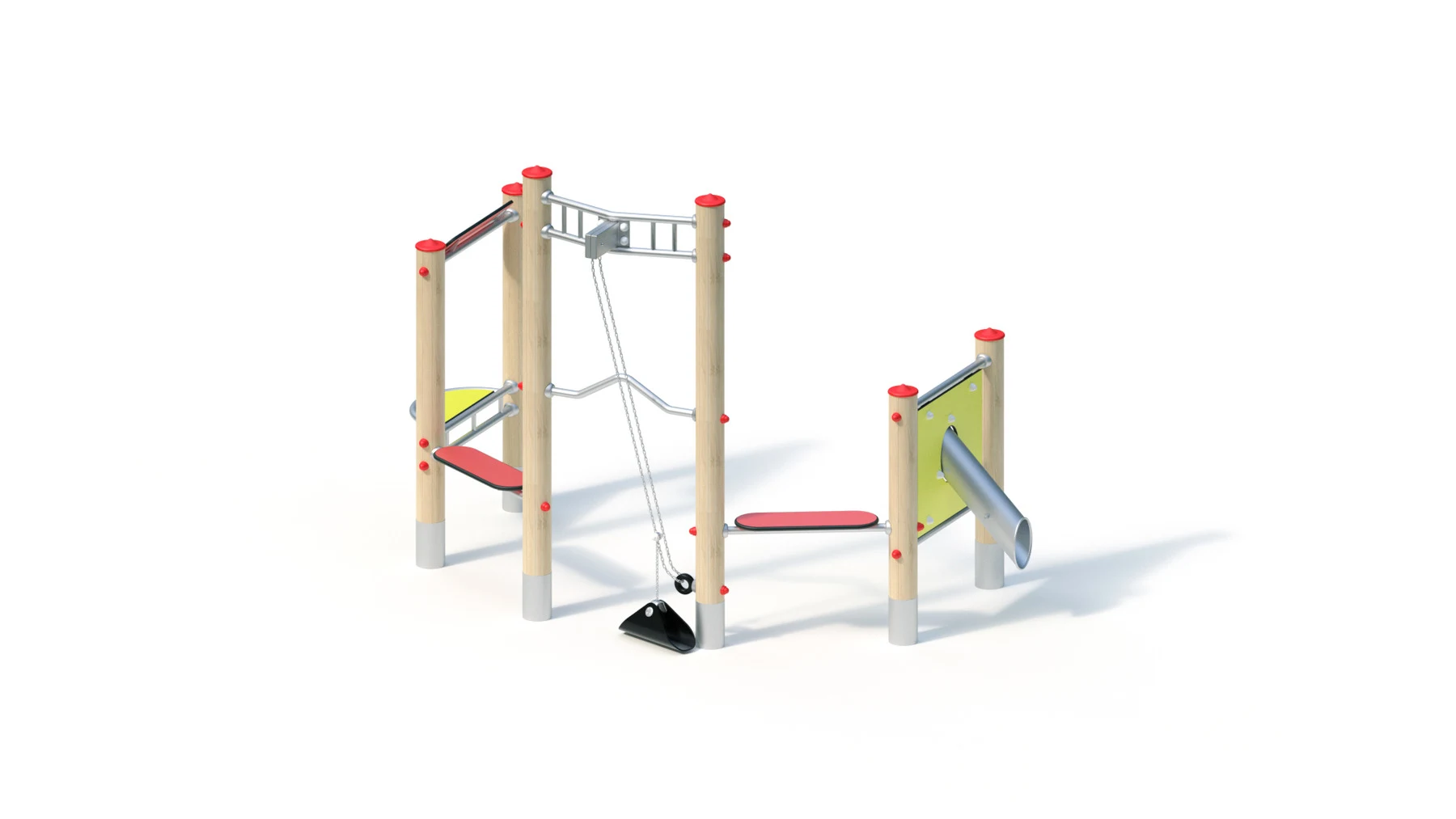 Sandverk Aspås – 2,85 × 1,60 m, robiniastolpar