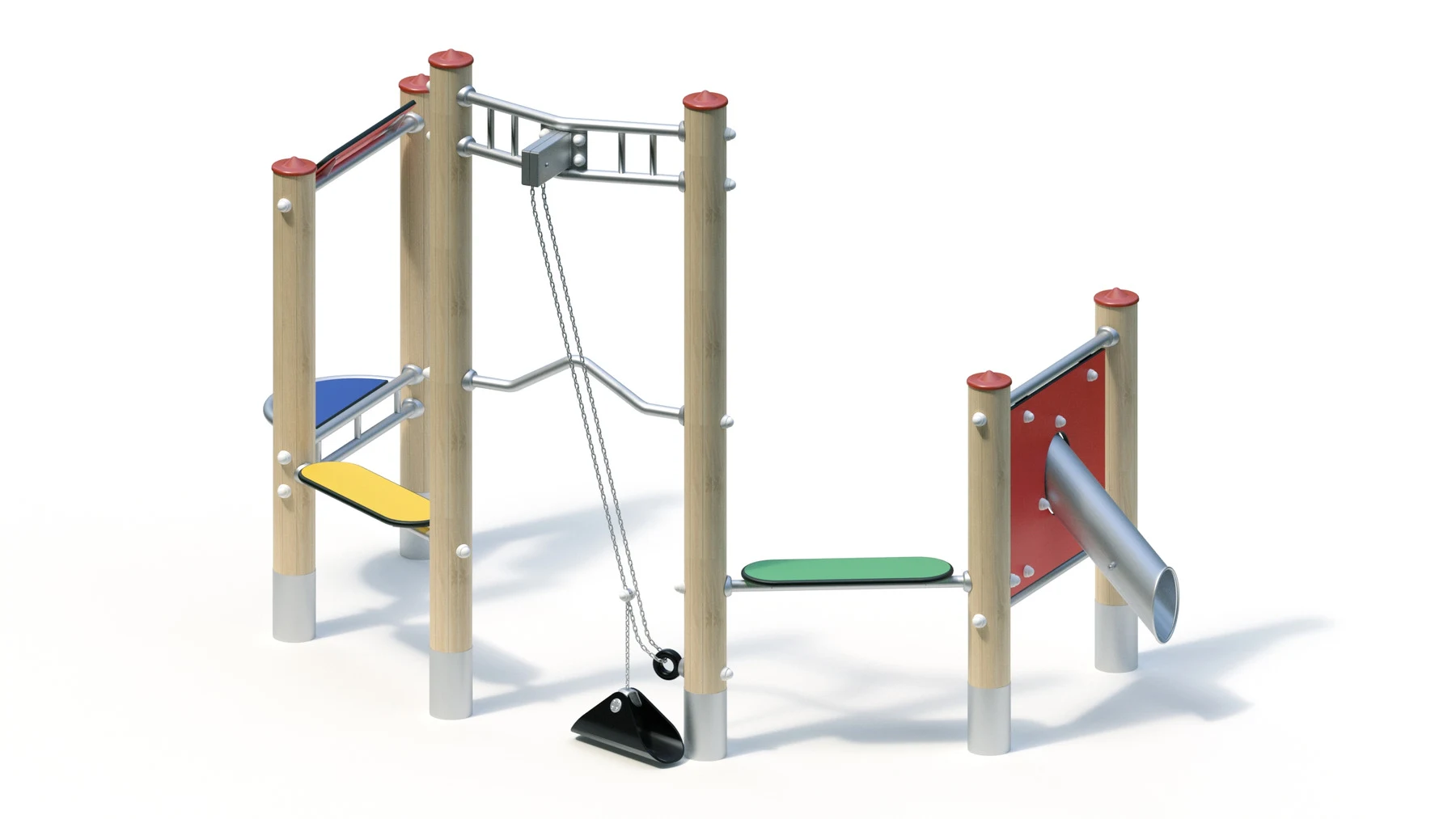 Sandverk Aspås – 2,85 × 1,60 m, robiniastolpar