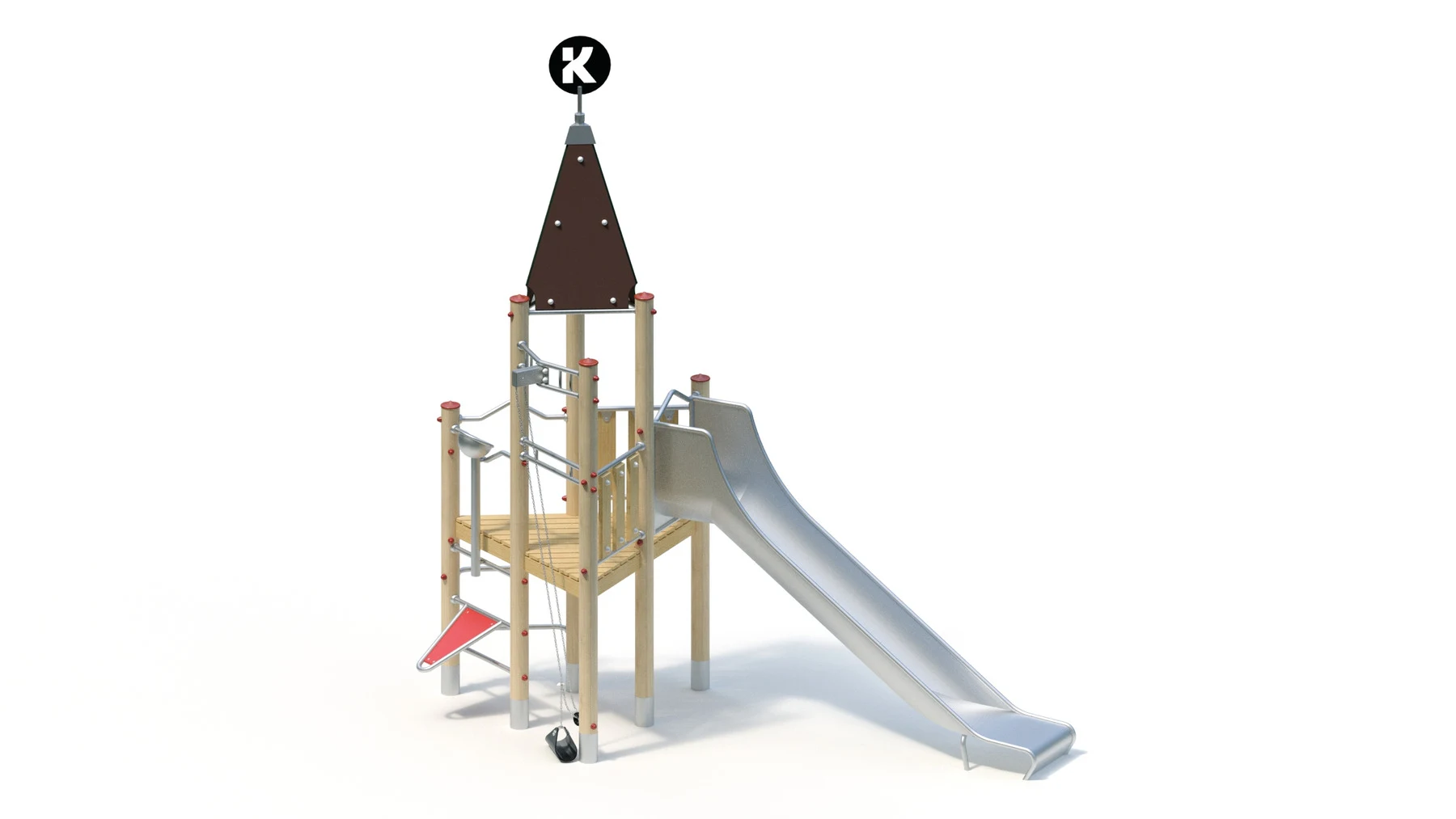 Sandverk Aspås – 4,25 × 1,75 m, robiniastolpar