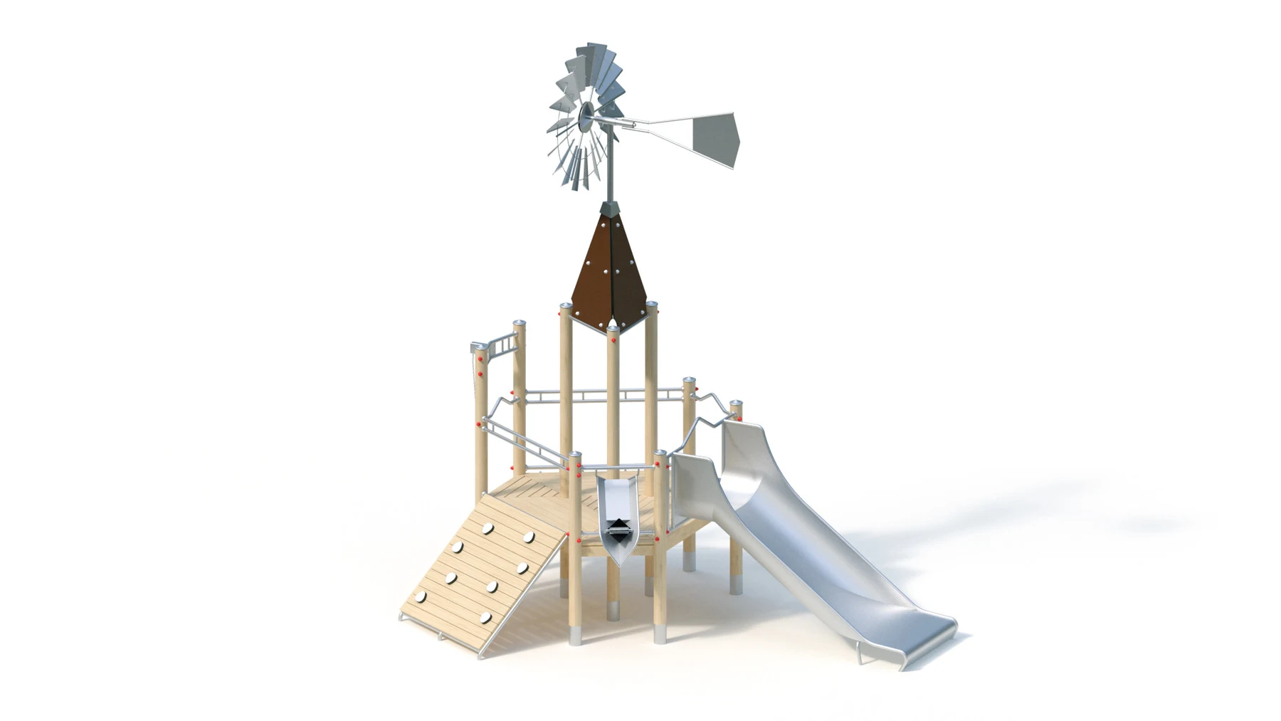 Sandverk Aspås – 5,00 × 3,95 m, robiniastolpar