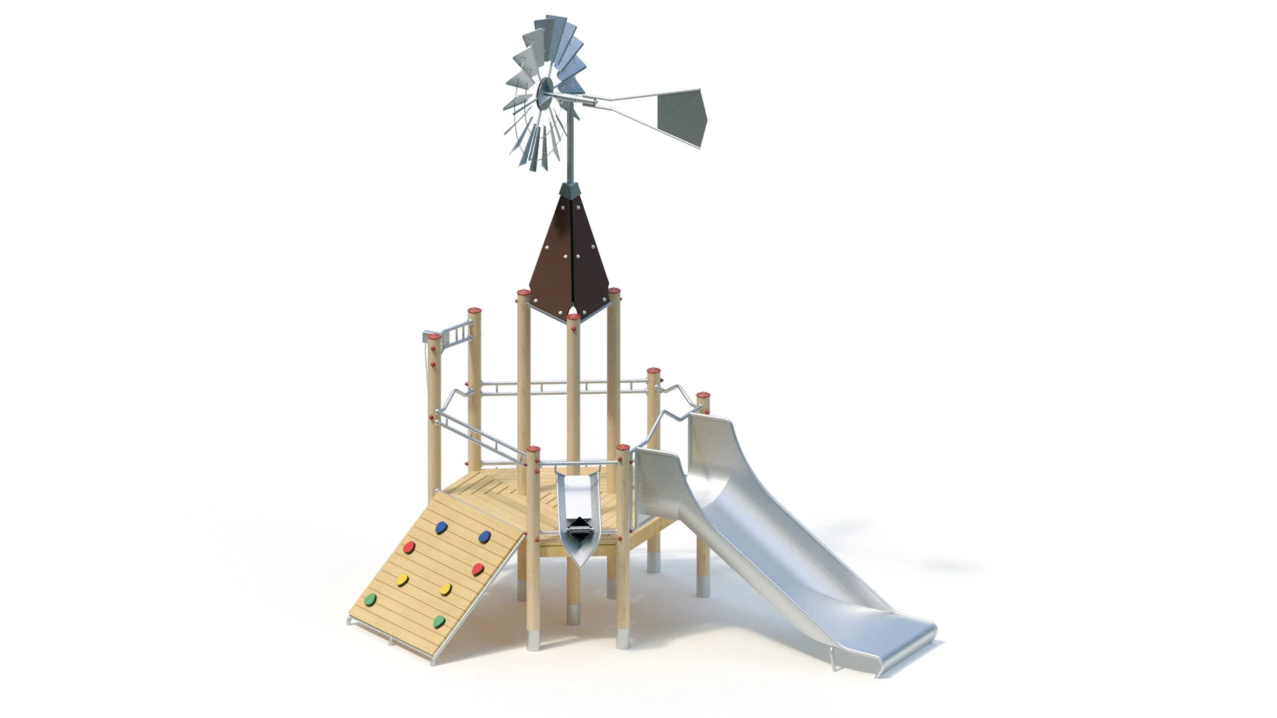 Sandverk Aspås – 5,00 × 3,95 m, robiniastolpar